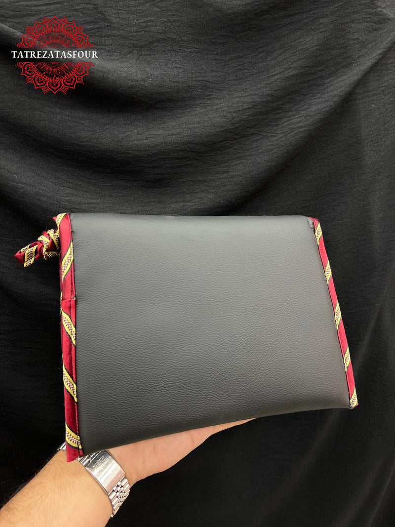 Deir Dibwan Stitch – Handmade Red Embroidered Leather Bag