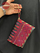 Jenin Stitch – Handmade Red Embroidered Leather Bag