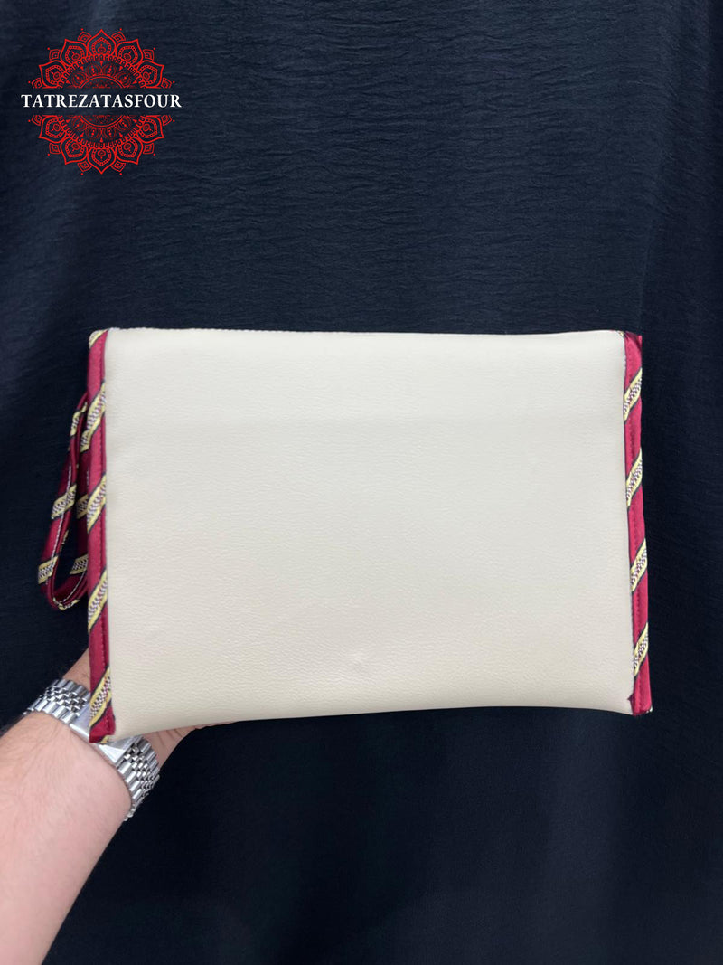 Akka Stitch – Handmade Red Embroidered Leather Bag