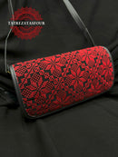 Embroidered Large Crossbody - Red Stitching