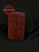 Embroidered Medium Crossbody - Red Stitching