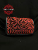 Embroidered Medium Crossbody - Red Stitching